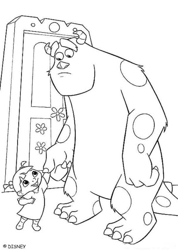 Boo Sulley Monsters Inc Coloring Pages