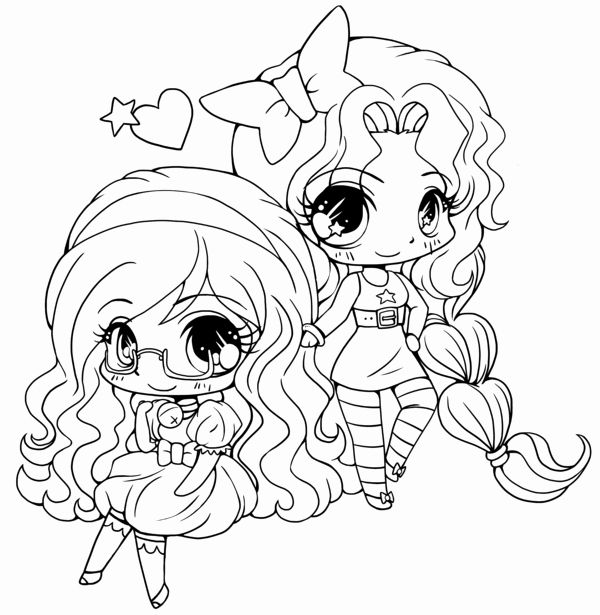 Beautiful Chibi Cute Anime Coloring Pages