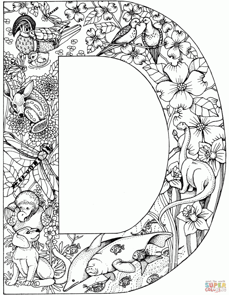 Coloring Pages Letters Printable