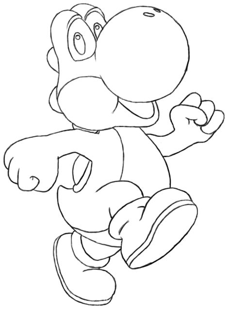 Baby Yoshi Egg Coloring Pages