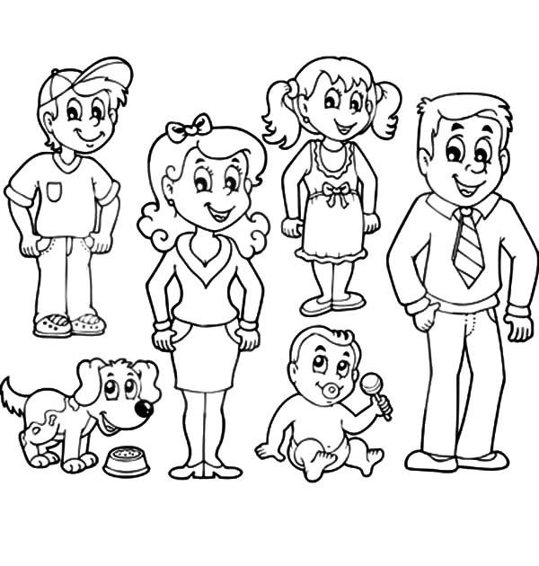 Coloring Pictures Of Family Members