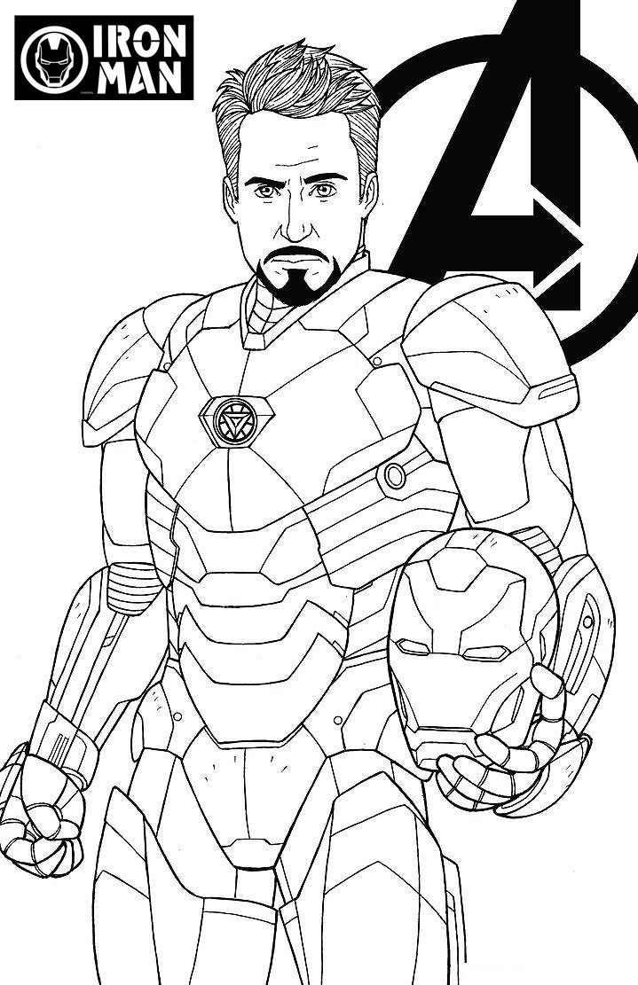Coloring Sheet Iron Man Colouring