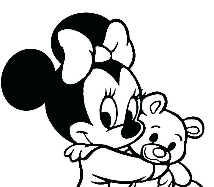 Baby Minnie And Mickey Mouse Coloring Pages