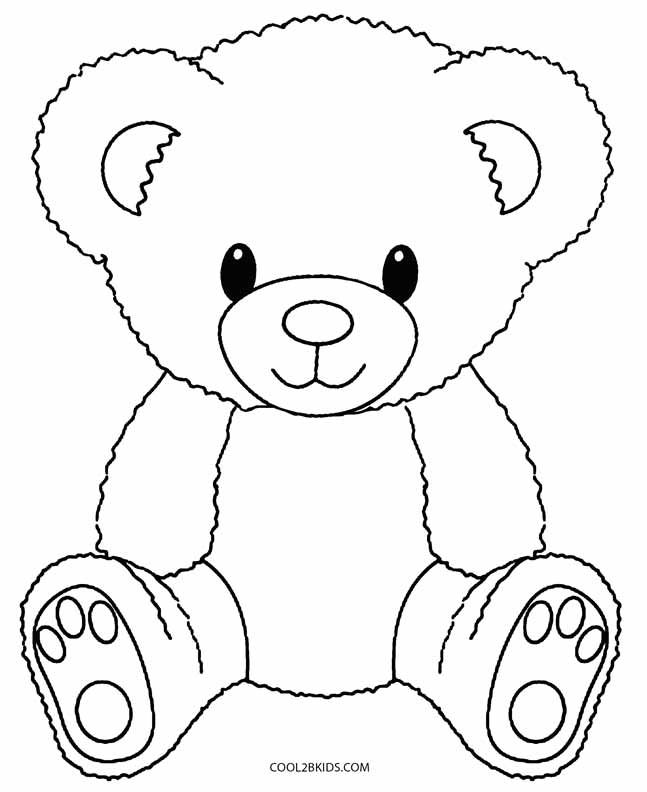 Bear Coloring Book Page