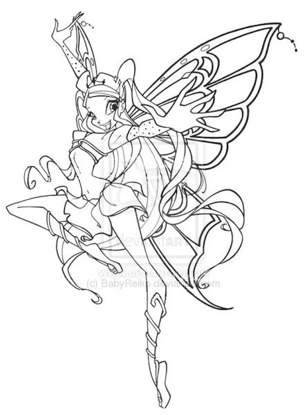 Bloom Winx Club Bloomix Coloring Pages