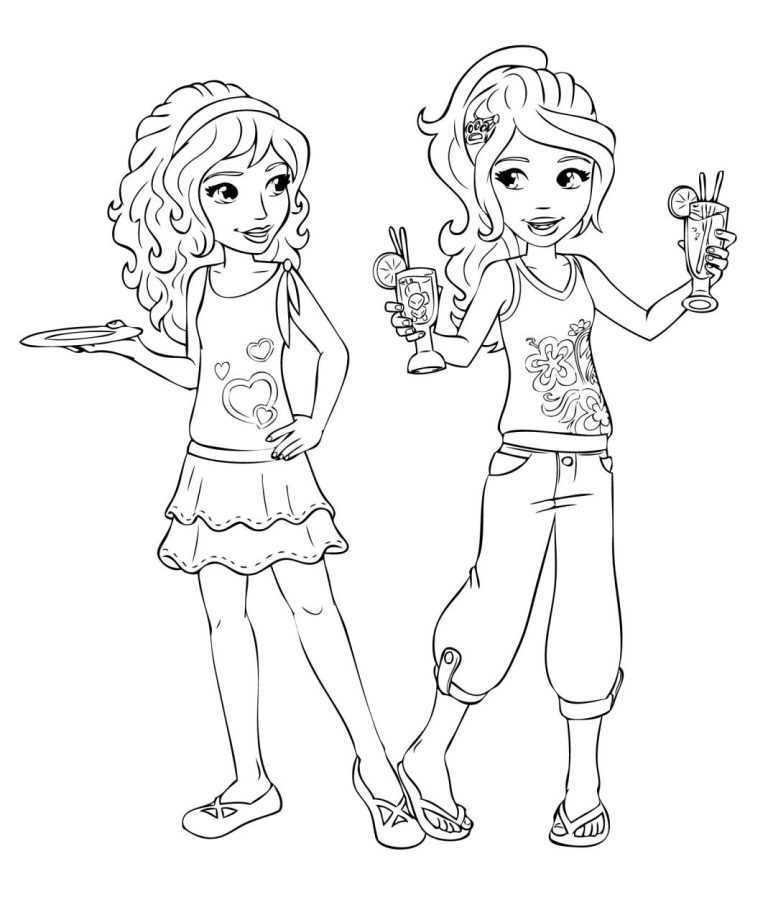 Colouring Pages For Kids Lego Friends