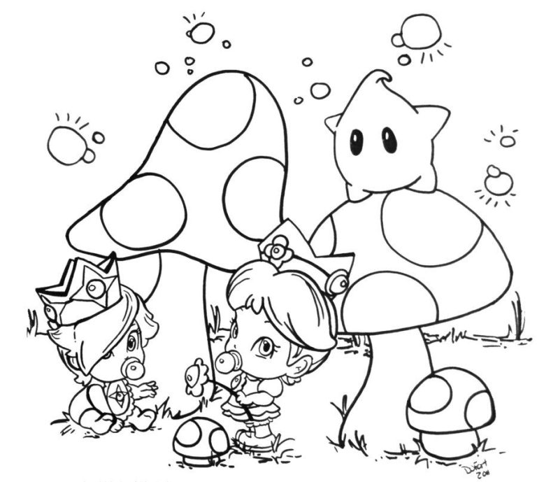 Baby Daisy Mario Kart Coloring Pages