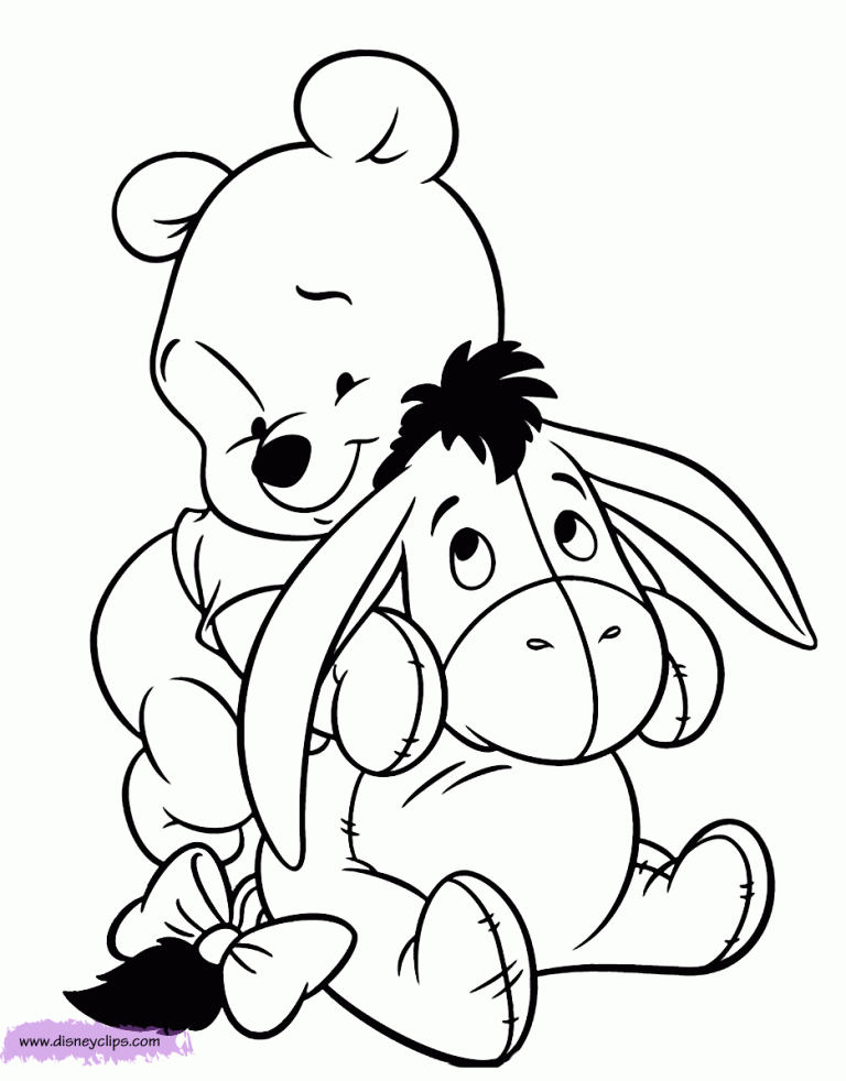 Baby Whinnie The Pooh Coloring Pages