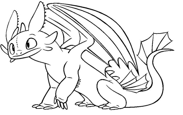 Baby Toothless Dragon Coloring Pages