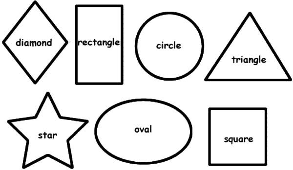 Basic Shapes Printable Coloring Pages