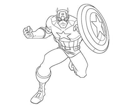 Coloring Page Captain America Pictures To Color