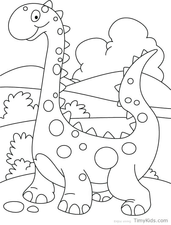 Coloring Sheet Cute Baby Dinosaur Coloring Pages