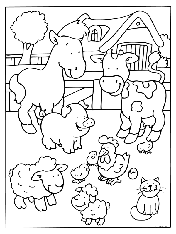 Coloring Farm Animals Printables