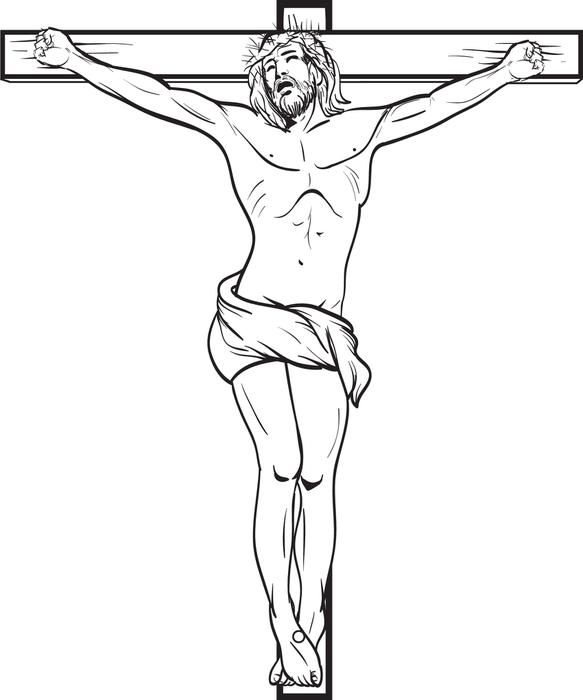 Coloring Jesus Outline Drawing