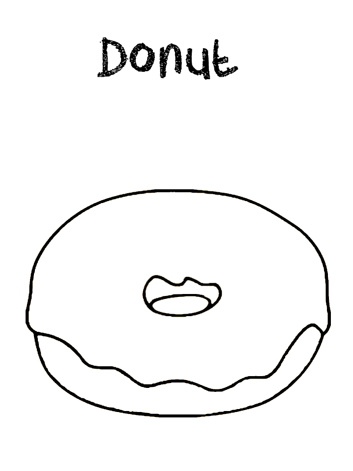 Coloring Sheet Donut Coloring Page Printable