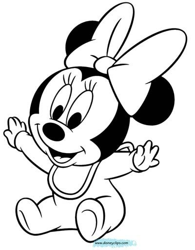 Baby Cute Minnie Mouse Coloring Pages