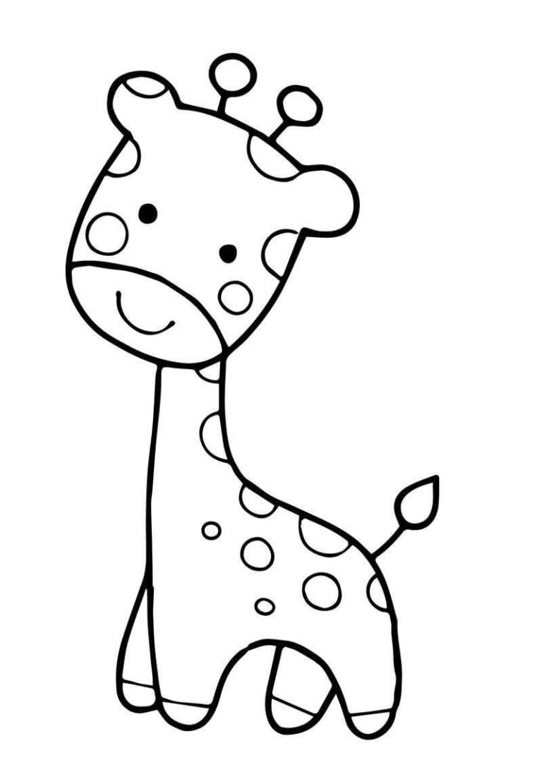 Baby Giraffe Coloring Sheet