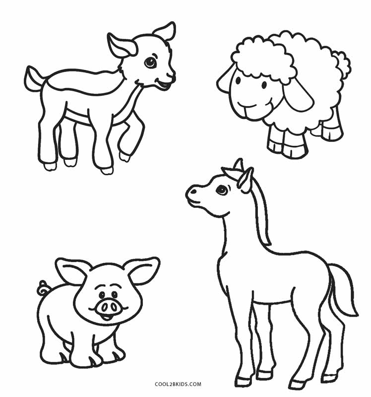 Coloring Pictures Of Farm Animals