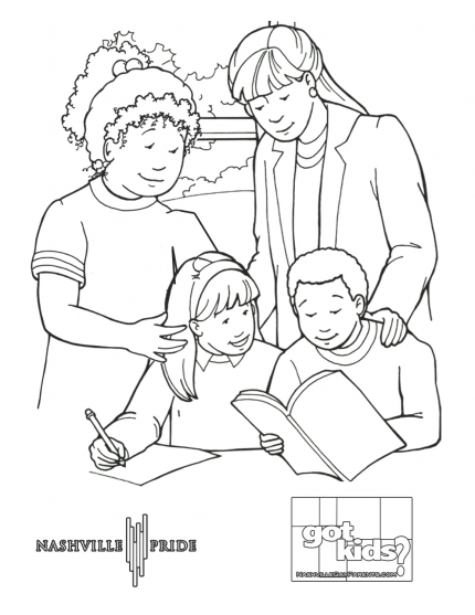 Black Family Coloring Book