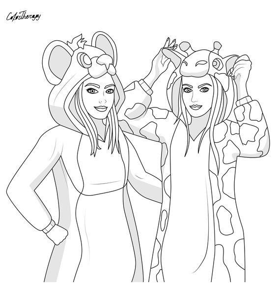 Bff Free Printable People Coloring Pages