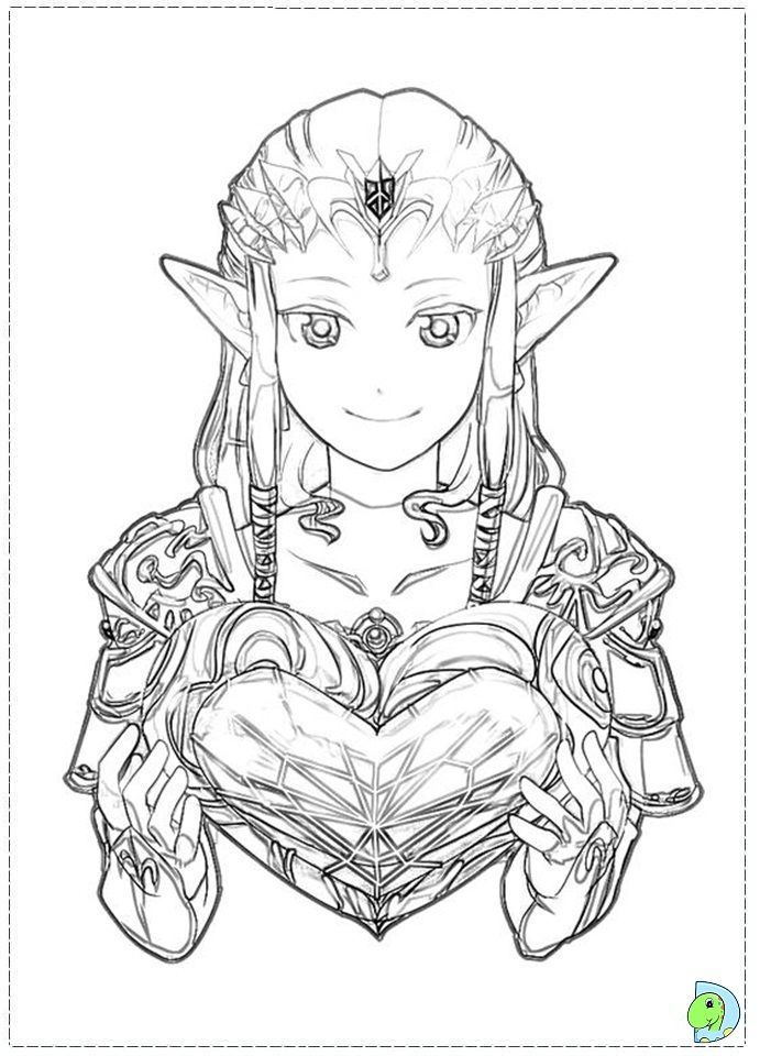 Botw Princess Zelda Coloring Pages