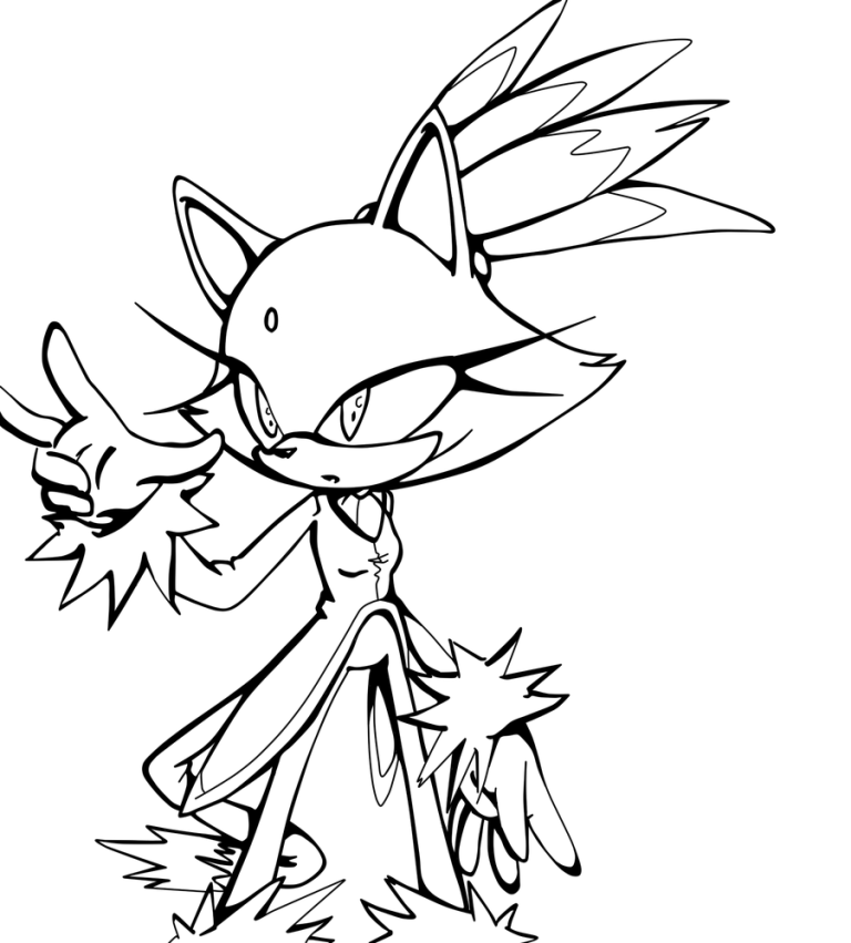 Blaze Sonic Characters Coloring Pages