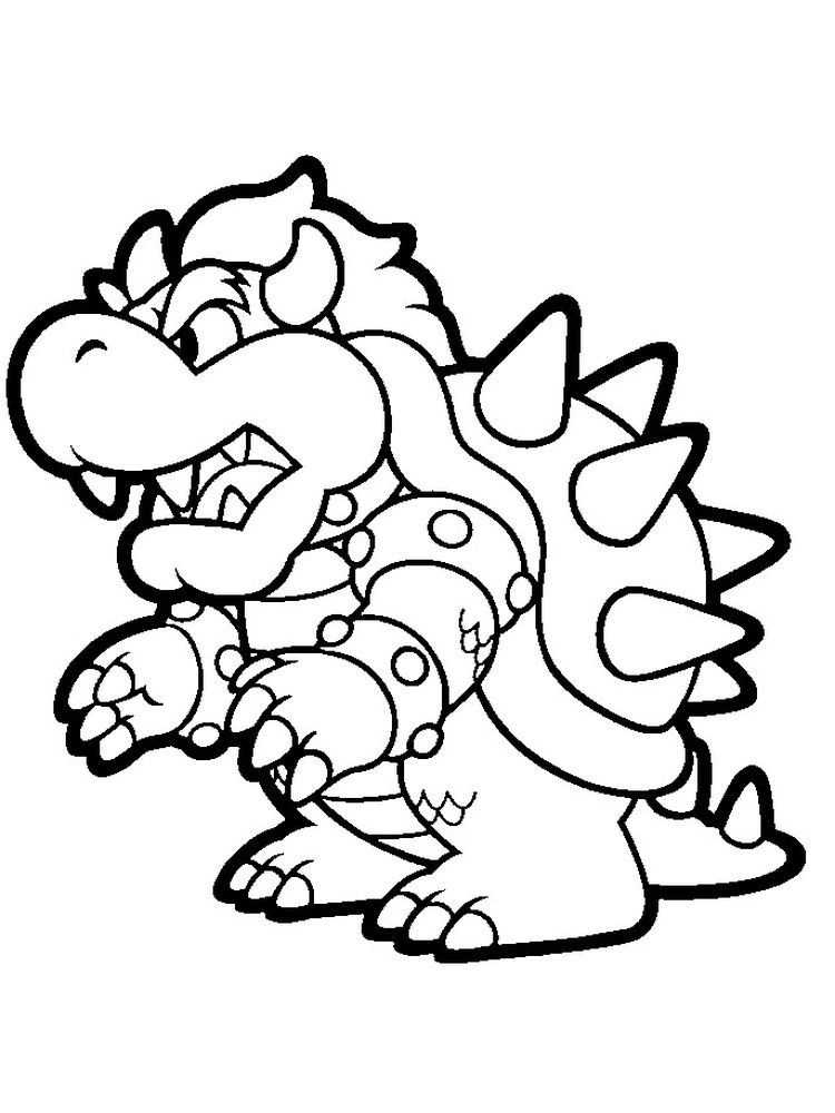 Bowser Mario Kart Coloring Pages