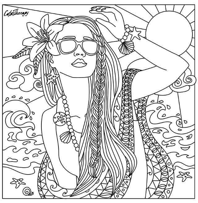 Coloring Pages For Girls Hard People