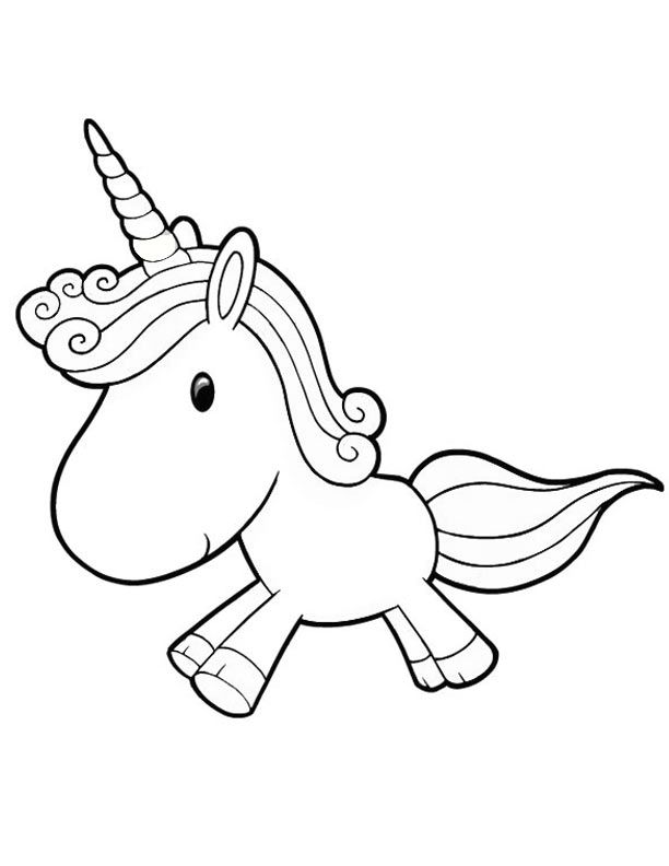 Beautiful Cute Unicorns Coloring Pages