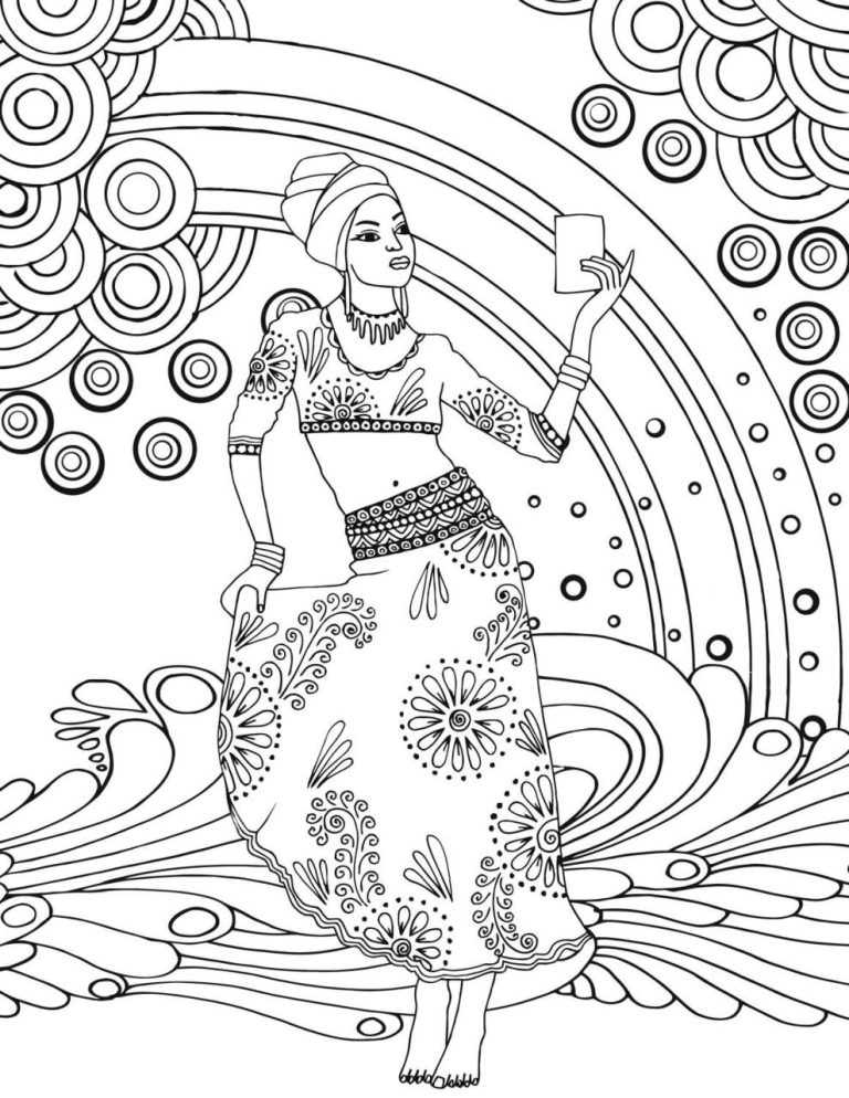 Black Queen African Queen Coloring Pages