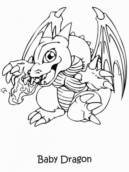 Baby Dragon Coloring Pages Printable