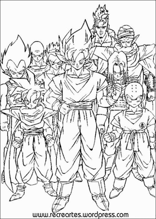 Coloring Page Dragon Ball Coloring Book