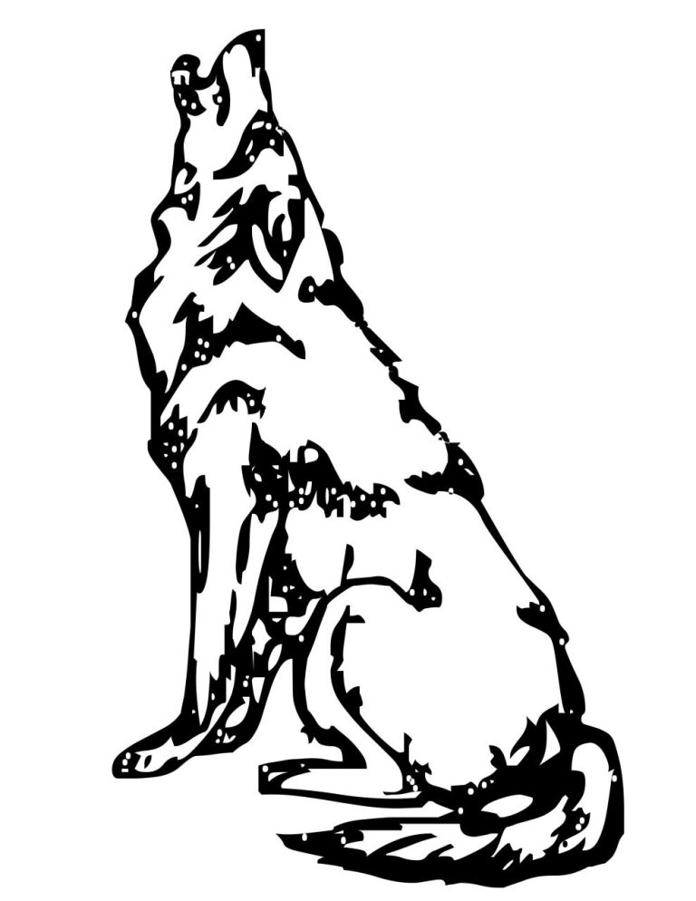 Coloring Sheet Howling Wolf Coloring Pages