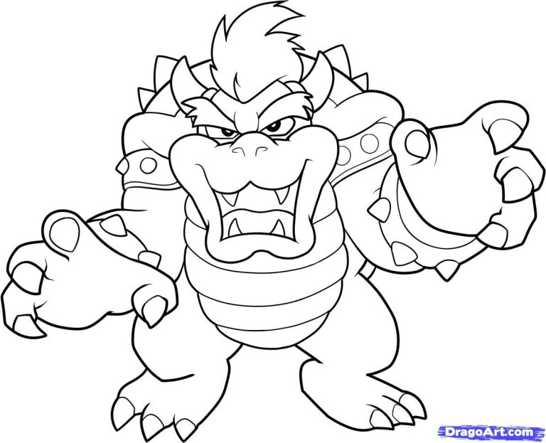 Bowser Mario Bros Coloring Pages