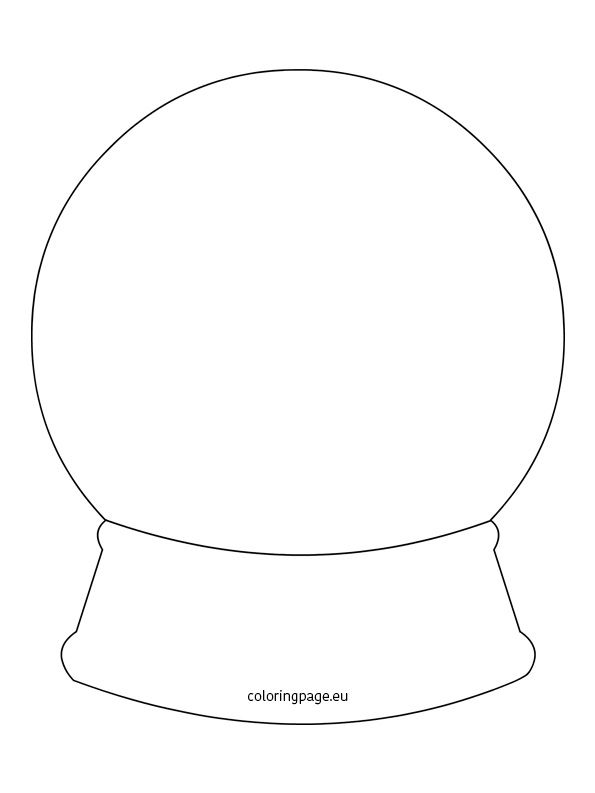 Blank Snow Globe Coloring Page