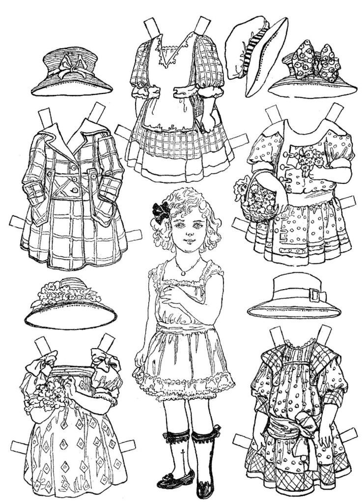Baby Paper Doll Coloring Pages