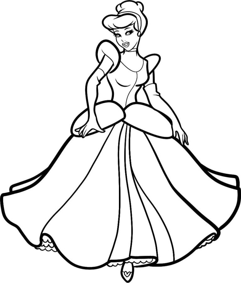 Coloring Sheet Cinderella Colouring Pages