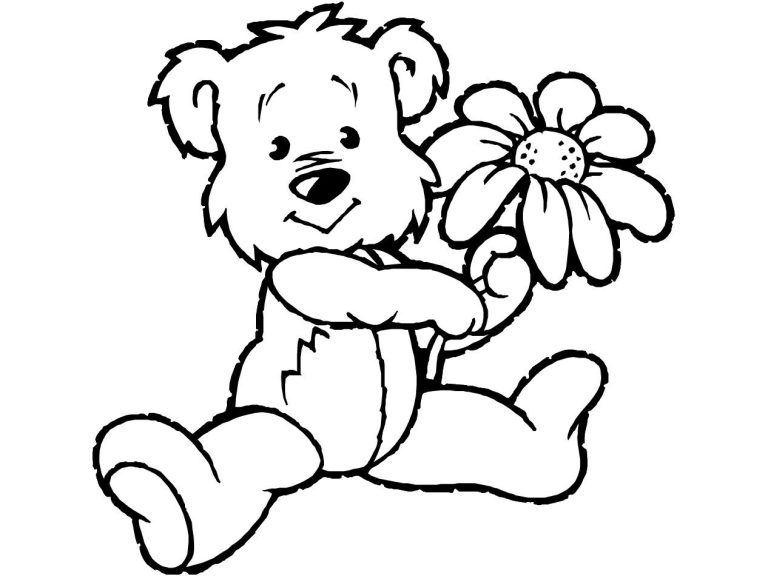 Baby Bear Cute Teddy Bear Coloring Pages