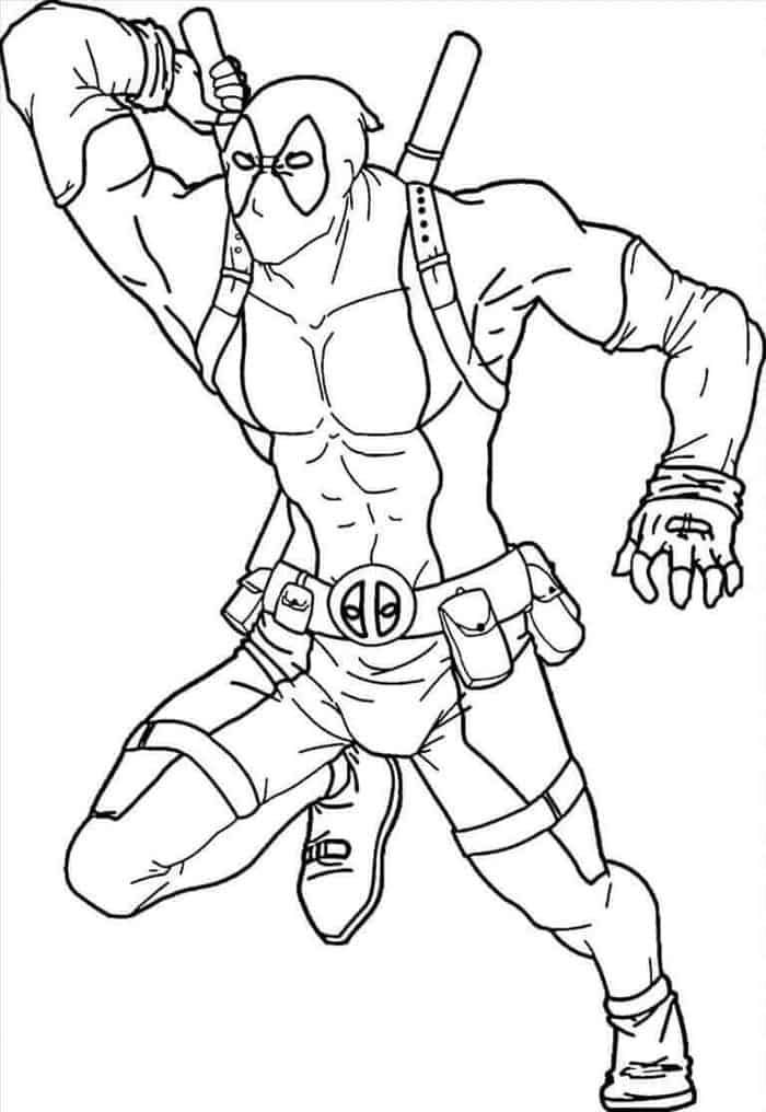 Coloring Page Deadpool Coloring Sheets