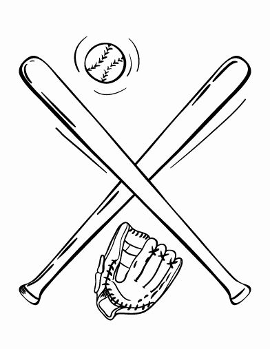 Coloring Picture Of Baseball Bat