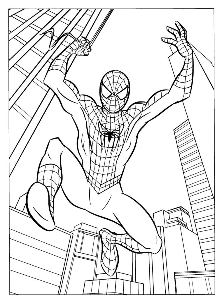 Coloring Sheet Spiderman Coloring Pages Printable
