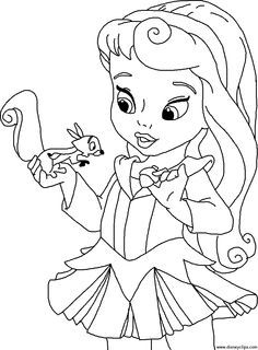 Baby Chibi Disney Princess Coloring Pages