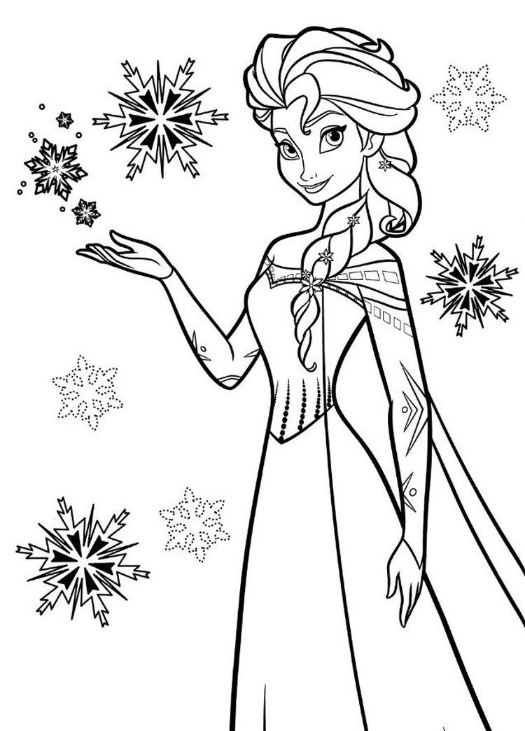 Coloring Sheet Elsa Printable Coloring Pages