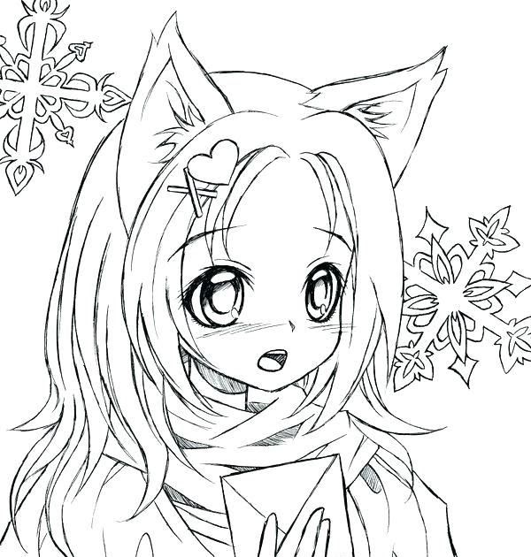 Coloring Pages For Girls Cute Anime