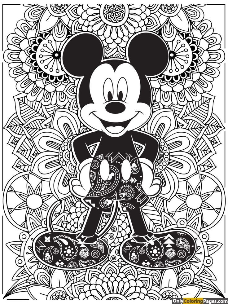 Coloring Mickey Mouse Colour Drawing