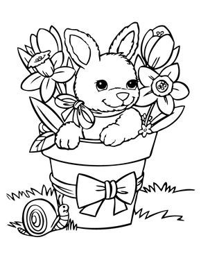 Baby Bunny Coloring Picture