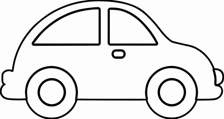 Coloring Easy Car Drawing For Kids