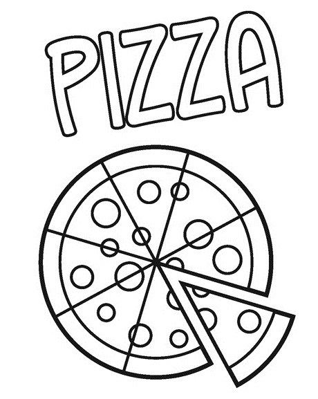 Coloring Pictures For Kids Pizza