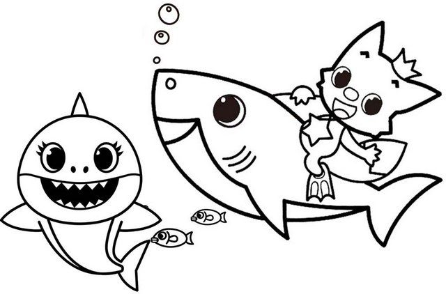Coloring Sheet Printable Baby Shark Coloring Pages