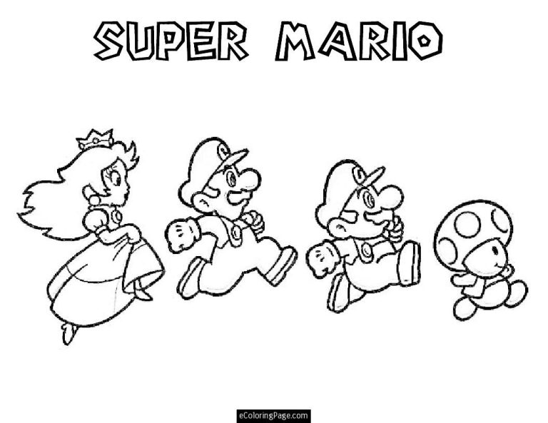 Coloring Sheet Super Mario Galaxy Coloring Pages